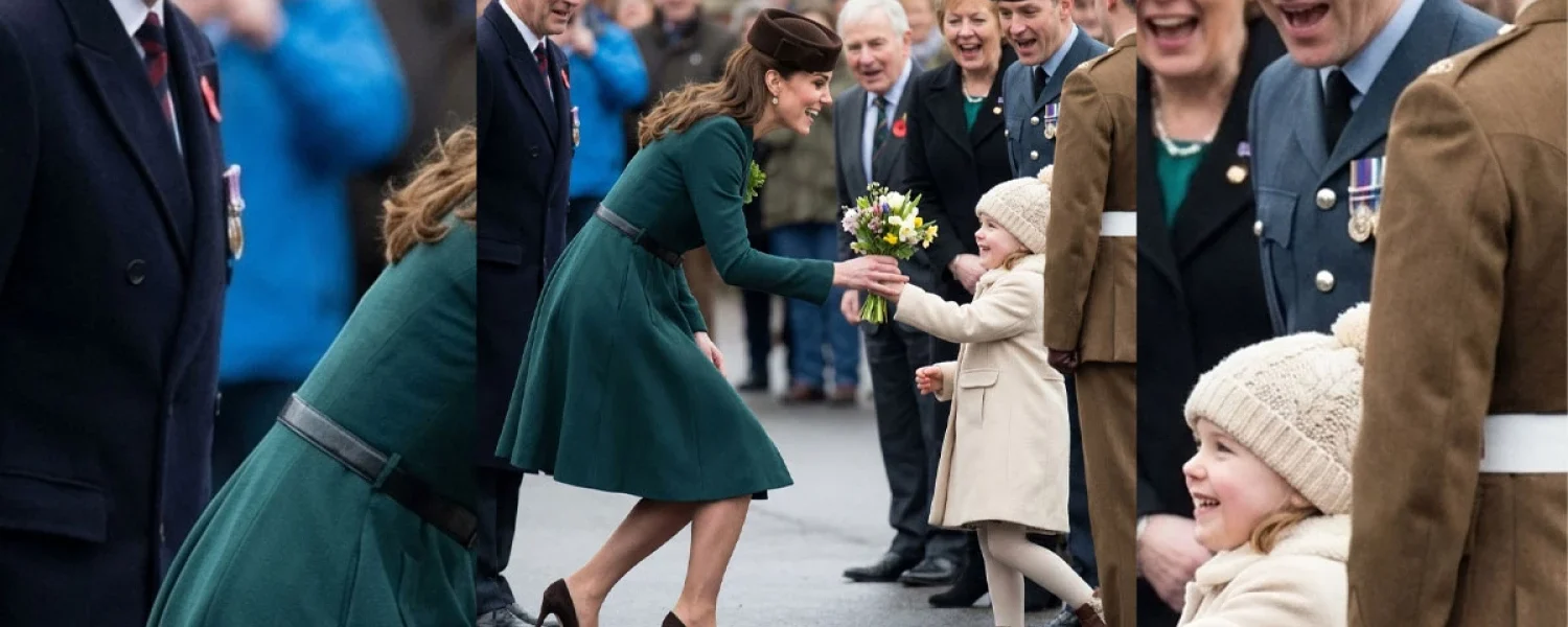 Princess Catherine and the Little Girl with Flowers