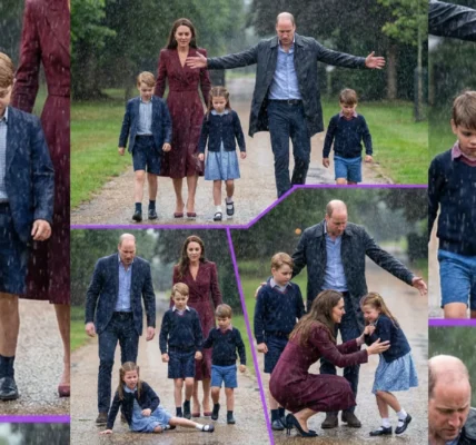 William and Catherine’s Rainy Walk