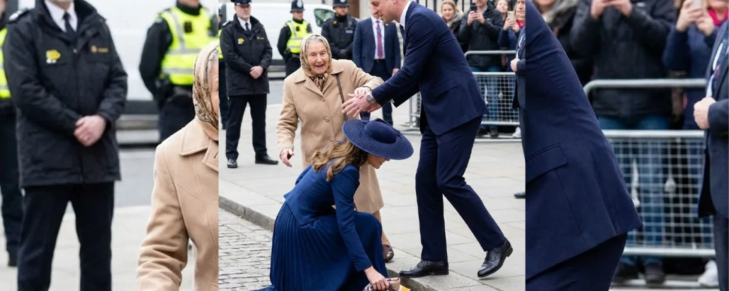Prince William and Princess Catherine Come to the Aid of an Elderly Woman Prince William and Princess Catherine Come to the Aid of an Elderly Woman