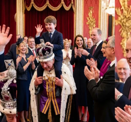 King Charles Lifts Prince Louis onto His Shoulders