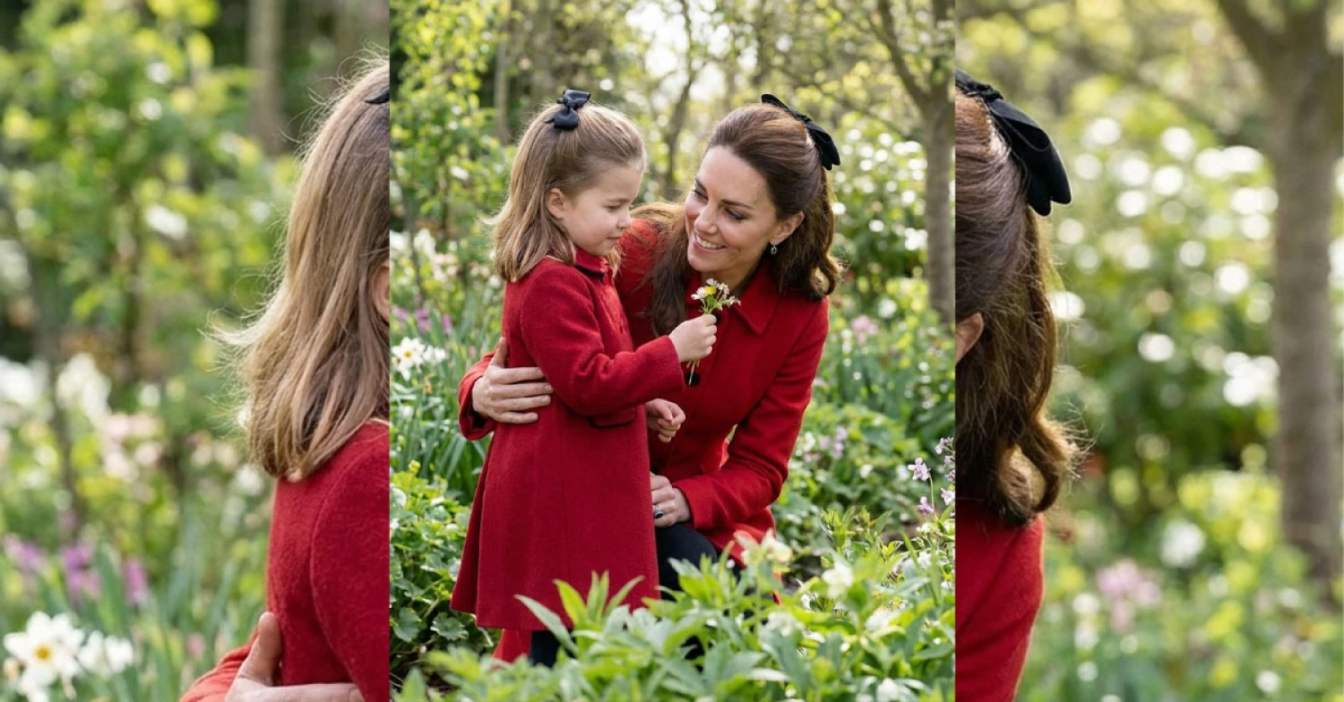 A Sweet Moment in the Garden: Princess Charlotte and Catherine