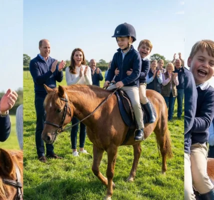 George and Louis Ride Across the Field