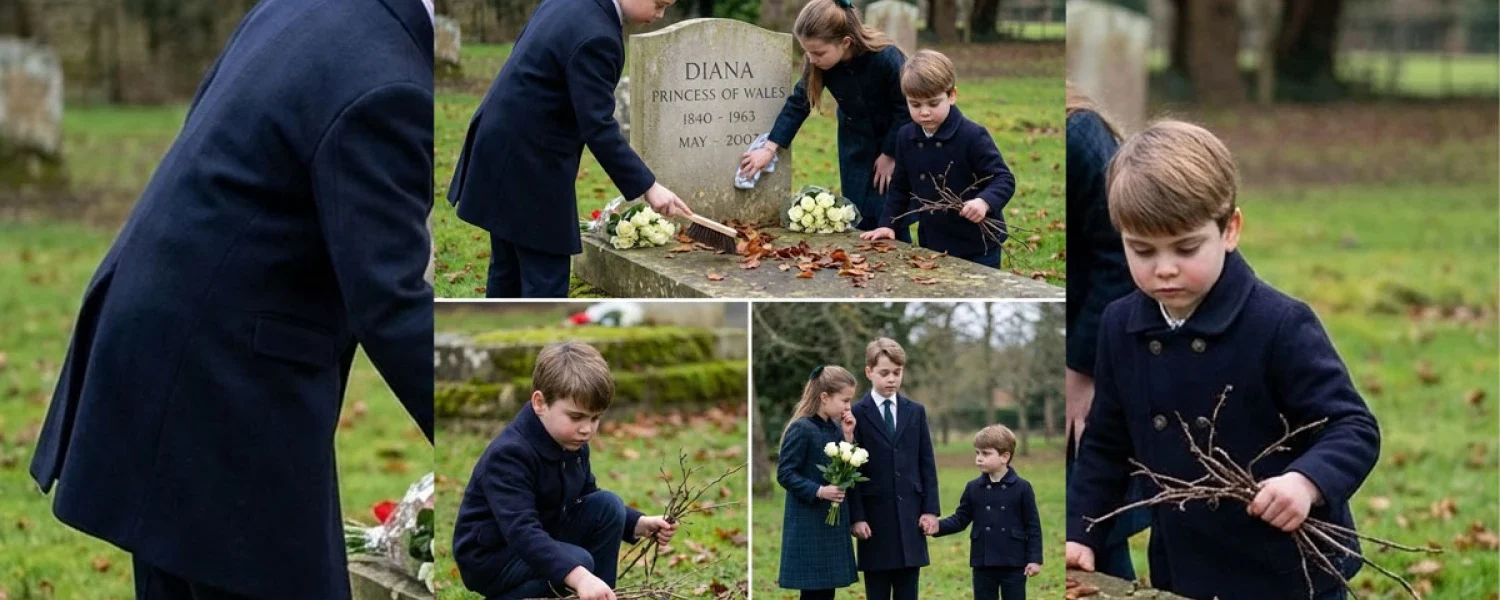 The Siblings at Diana’s Grave