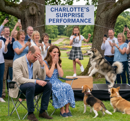 “Dad, don’t be shy… this one is for you!” 🎤💖 One sweet moment from Princess Charlotte…