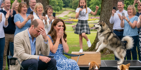 “Dad, don’t be shy… this one is for you!” 🎤💖 One sweet moment from Princess Charlotte…