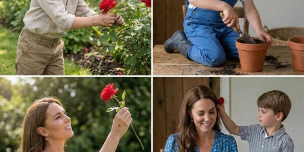 A Mother’s Day moment came early at the Palace! 🌹 Princess Catherine was moved to tears when Prince Louis staged a “secret mission” in the royal gardens.