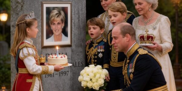 Chills. Absolute chills. 😭🕊️ The recent visit by William, Catherine, and their children to Diana’s memorial just became the most breathtaking scene I have ever witnessed.