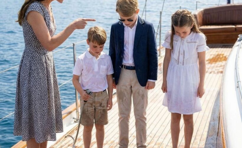 LOUIS’S WATER WAR! 💦😂 He drenched Charlotte & George, and Princess Kate stepped in! 👑🚨