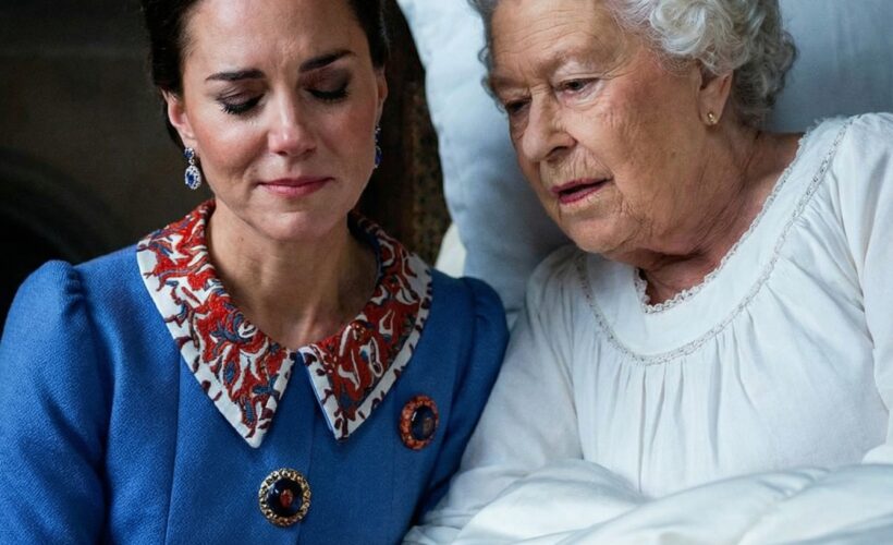 The rain at Balmoral wasn’t just falling—it was weeping for a dying legend. 🌧️ In her final, fragile moments, Queen Elizabeth II pulled Catherine close for a whisper that would change the monarchy forever.