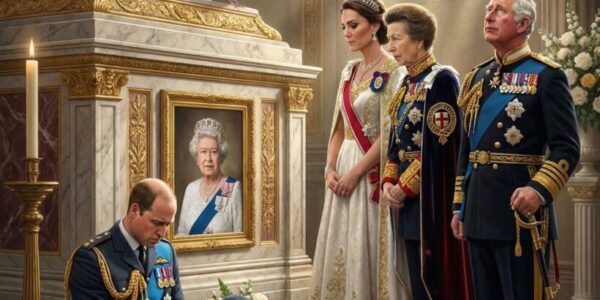 A SIGN FROM THE QUEEN? 🚨 Critics are stunned by what happened at the memorial! As Princess Catherine stood by the resting place of Elizabeth II