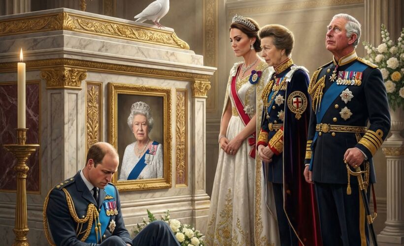 A SIGN FROM THE QUEEN? 🚨 Critics are stunned by what happened at the memorial! As Princess Catherine stood by the resting place of Elizabeth II