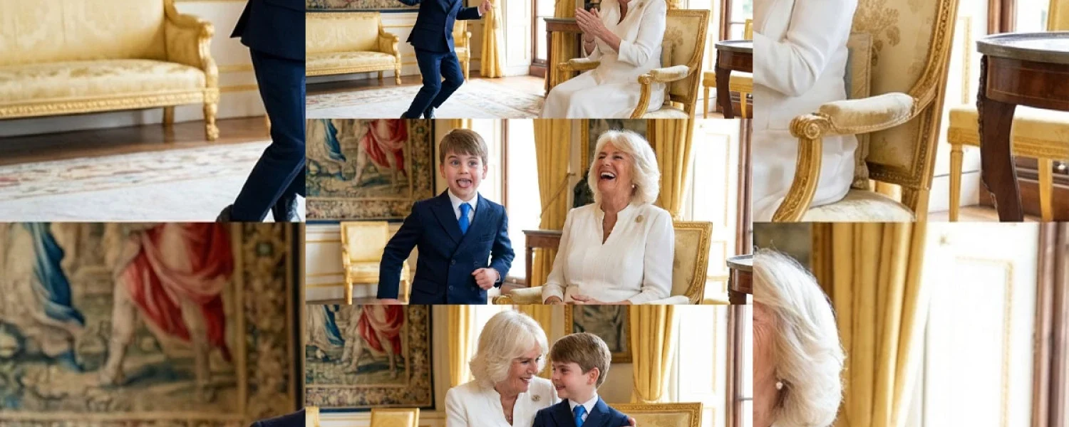 Prince Louis and Queen Camilla
