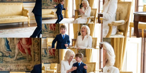 Prince Louis and Queen Camilla