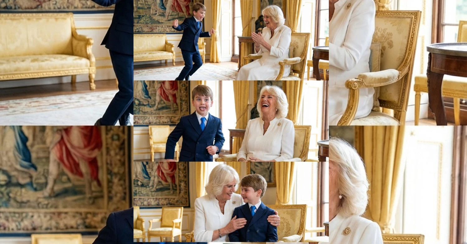 Prince Louis and Queen Camilla