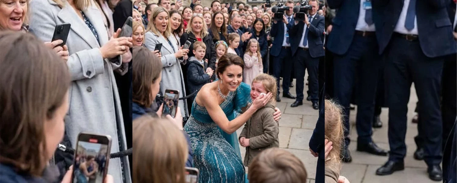 A Heartwarming Moment: Catherine’s Compassion at a Crowded Event