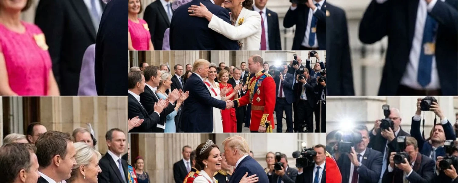 Secret Meeting Between Princess Catherine of Wales and Prince William with President Donald Trump