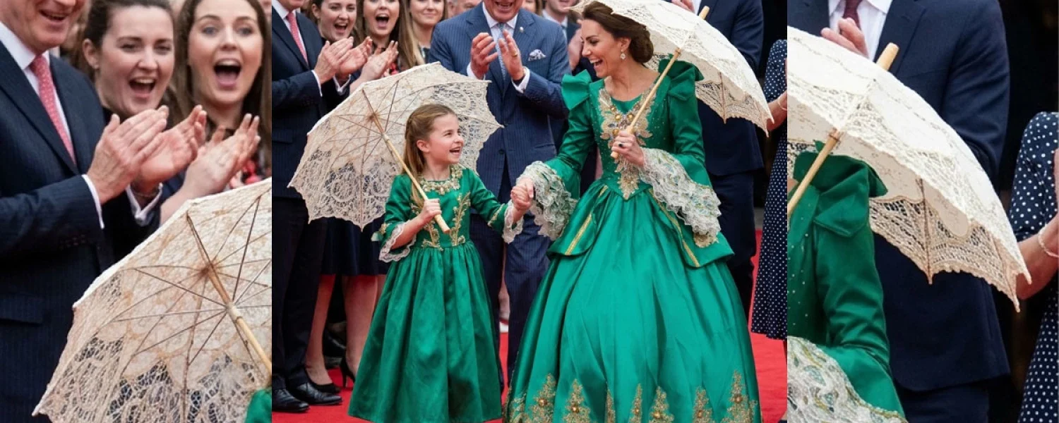 Princess Catherine and Princess Charlotte Dazzle on the Red Carpet at Buckingham Palace