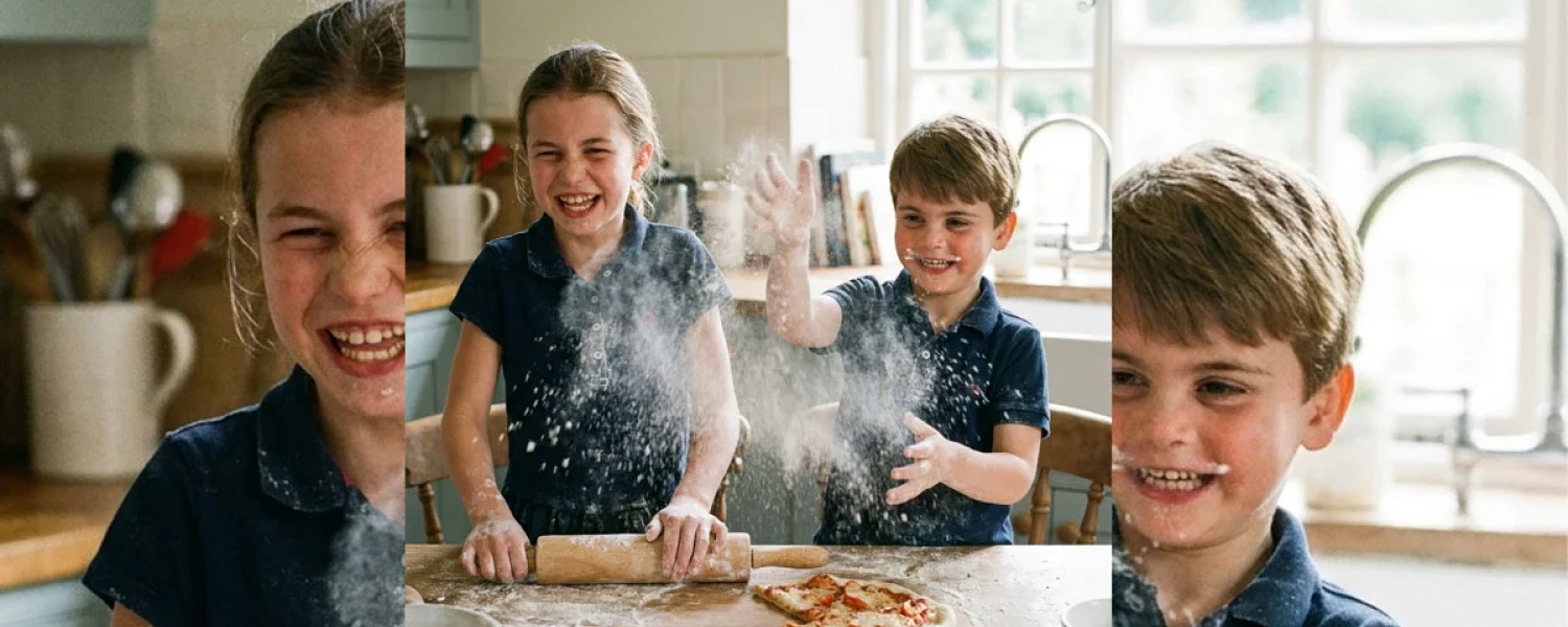 A Royal Kitchen Capers: The Playful Antics of Princess Charlotte and Prince Louis