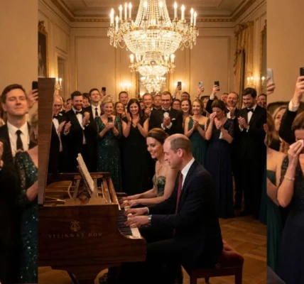 A Royal Serenade: The Enchanting Moment of Prince William and Princess Catherine at the Palace