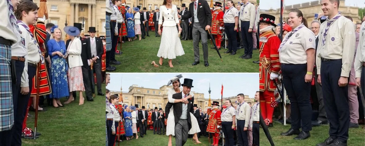 A Royal Moment of Grace: Catherine and William at Buckingham Palace