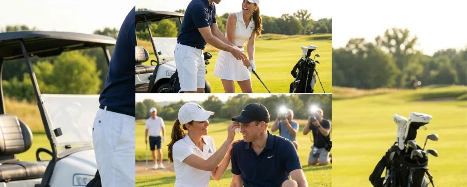 A Royal Love Story: Prince William and Princess Catherine’s Charming Day on the Golf Course
