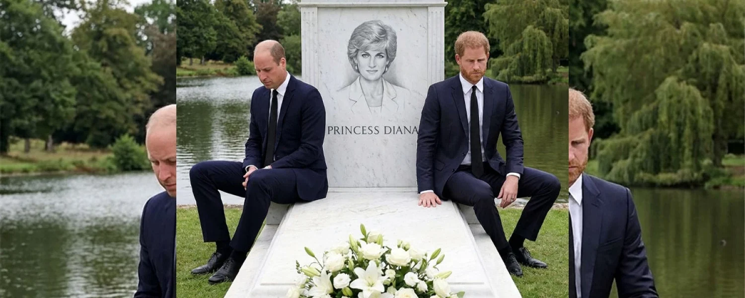 A Moment of Reflection: Prince William and Prince Harry at Althorp Estate