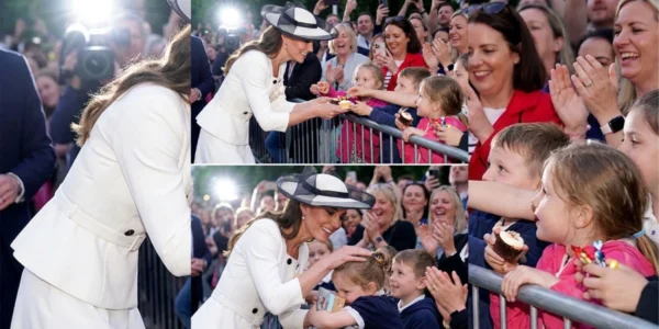 The Heartwarming Gesture of Kindness: Catherine’s Touch at the Community Celebration The Heartwarming Gesture of Kindness: Catherine’s Touch at the Community Celebration