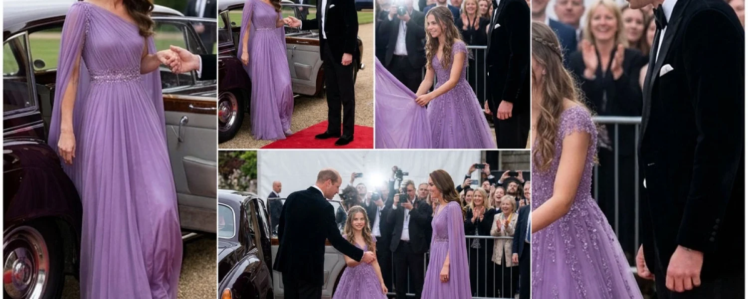 A Royal Evening: The Enchanting Arrival of the Cambridge Family at the Gala