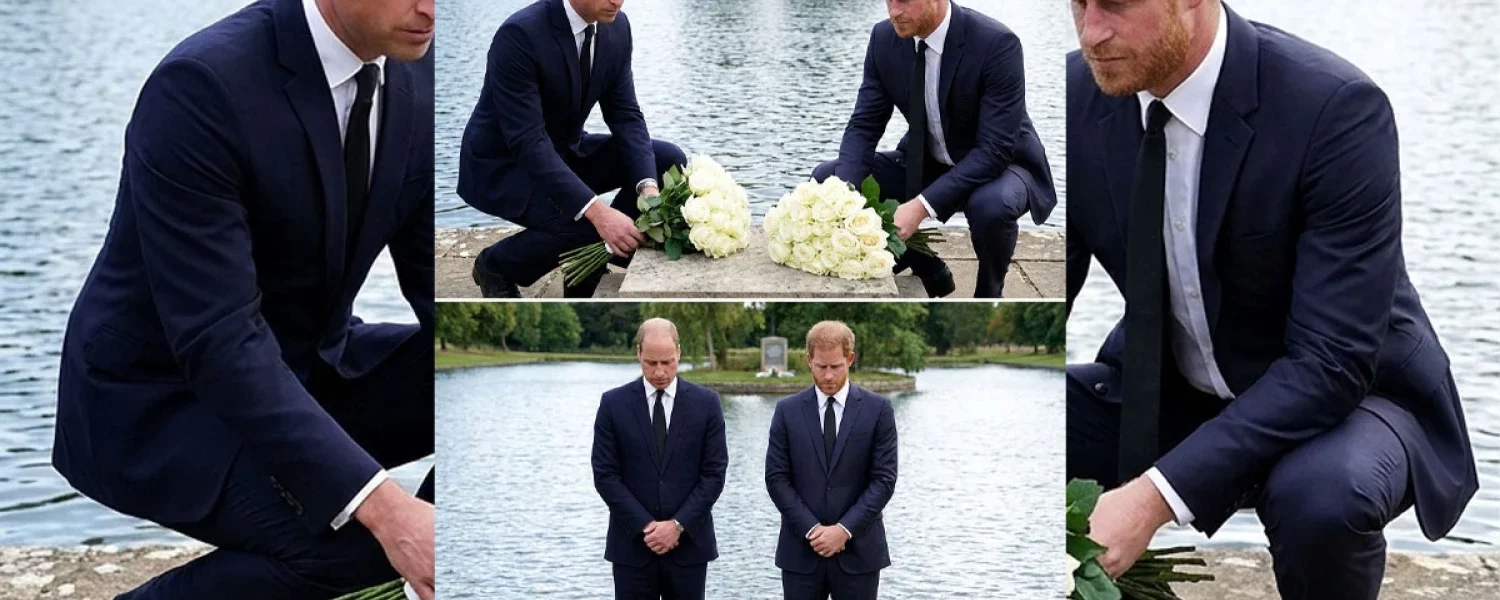 A Silent Tribute: William and Harry at Diana’s Resting Place
