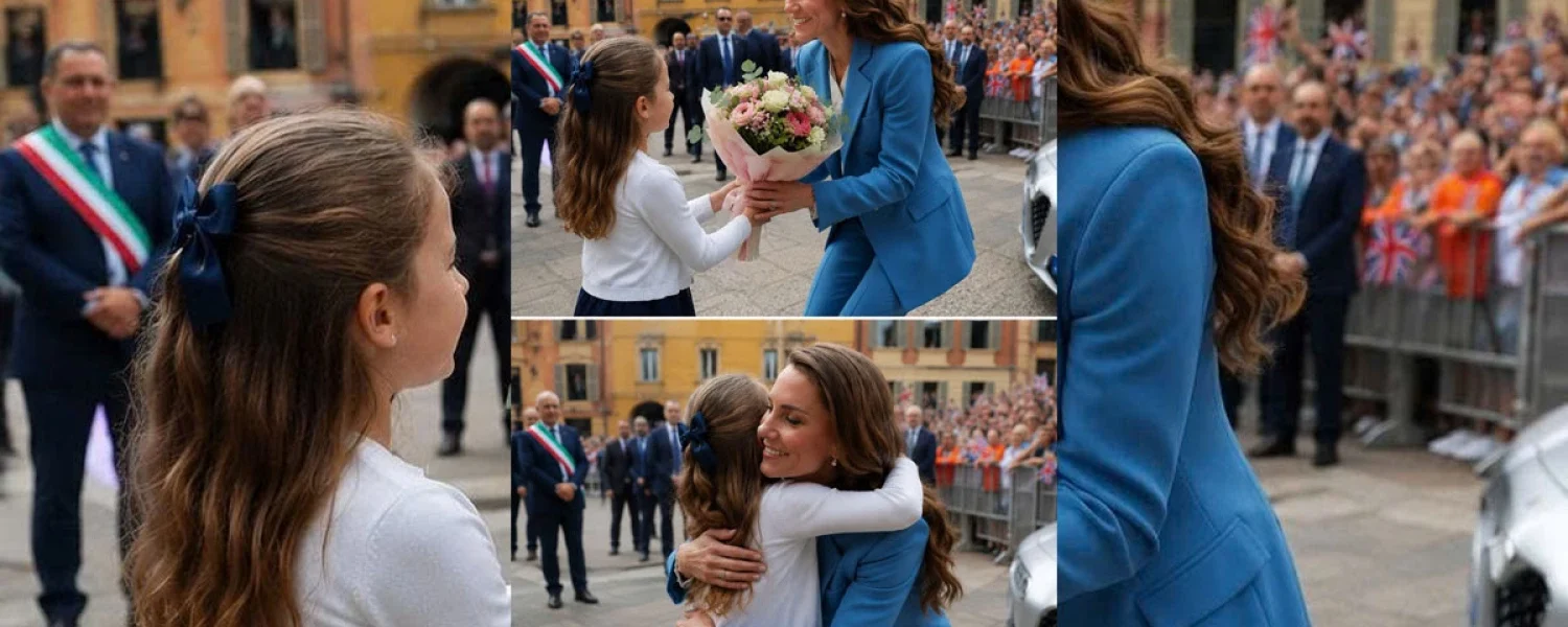 Surrounded by Bouquets of Flowers Given by the People