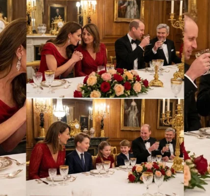 In the opulent grand hall of Buckingham Palace In the opulent grand hall of Buckingham Palace