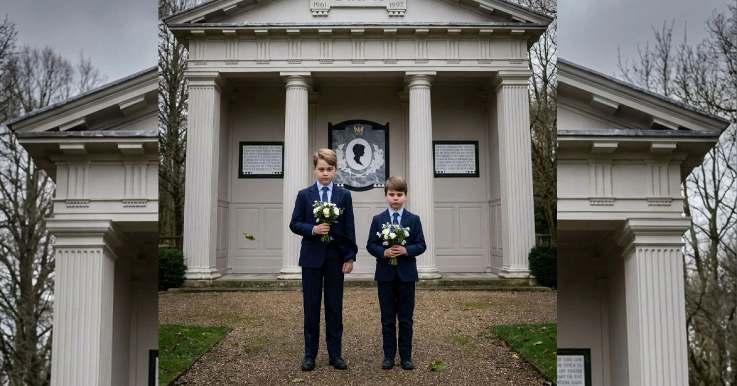 Royal tribute – Prince George and Prince Louis honor Diana’s legacy. Royal tribute – Prince George and Prince Louis honor Diana’s legacy.