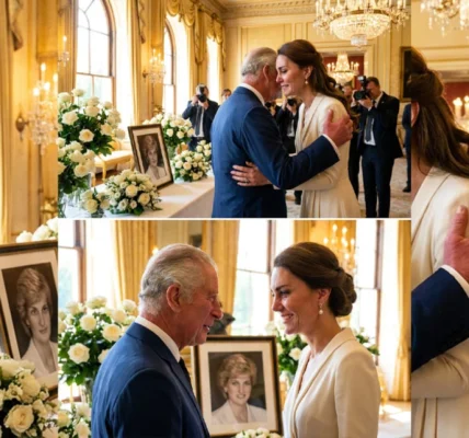 Inside a luxurious room adorned with white roses and sparkling crystal chandeliers Inside a luxurious room adorned with white roses and sparkling crystal chandeliers