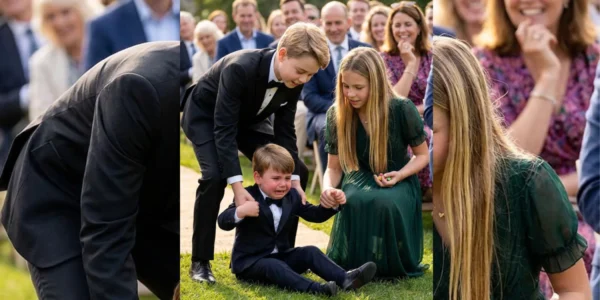 While attending an outdoor event with their family While attending an outdoor event with their family