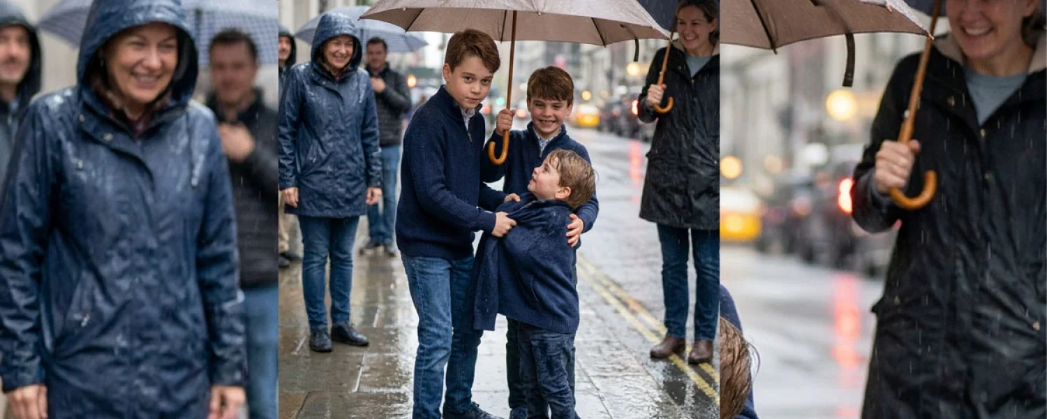 In a Sudden Downpour – A Heartwarming Moment of Compassion and Humanity In a Sudden Downpour – A Heartwarming Moment of Compassion and Humanity