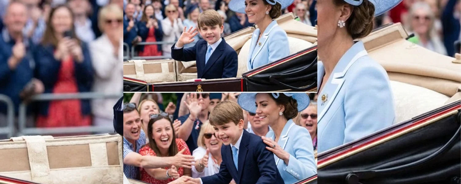 Prince Louis has once again captured everyone’s hearts! Sitting in the carriage with Princess Catherine. Prince Louis has once again captured everyone’s hearts! Sitting in the carriage with Princess Catherine.