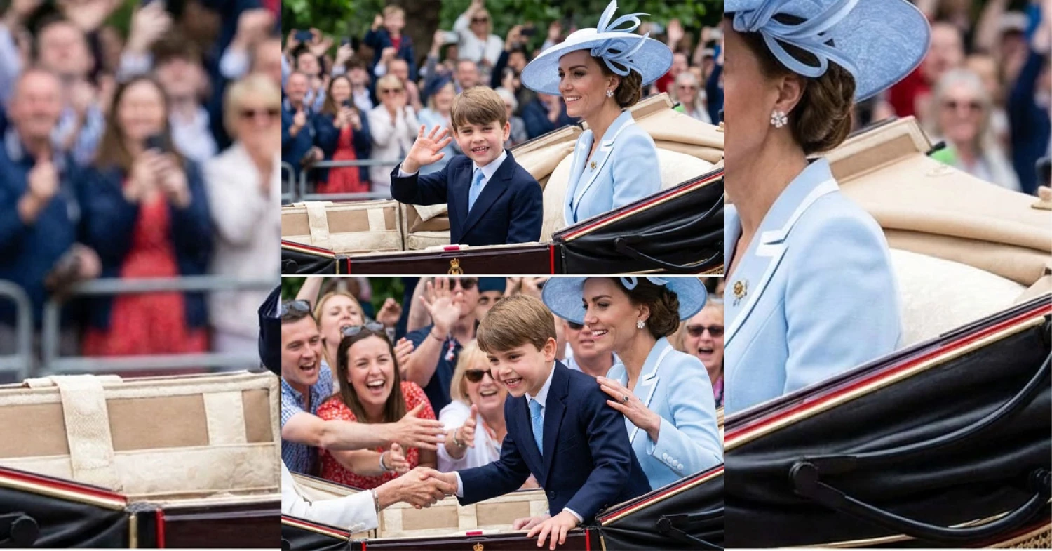 Prince Louis has once again captured everyone’s hearts! Sitting in the carriage with Princess Catherine. Prince Louis has once again captured everyone’s hearts! Sitting in the carriage with Princess Catherine.
